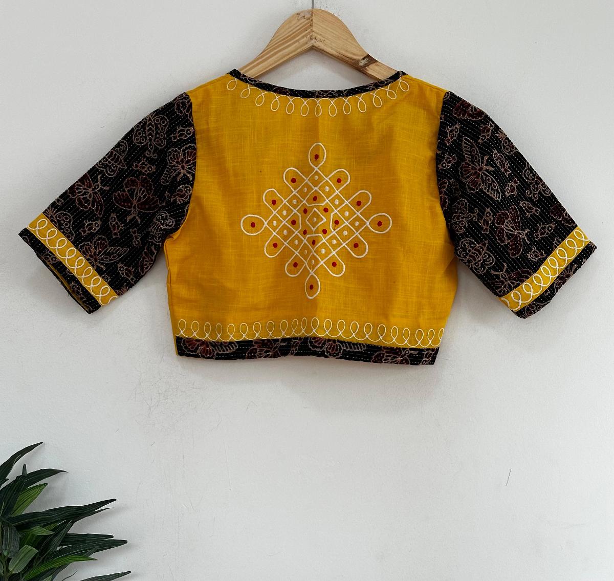 Kolam Embroidery Blouse 