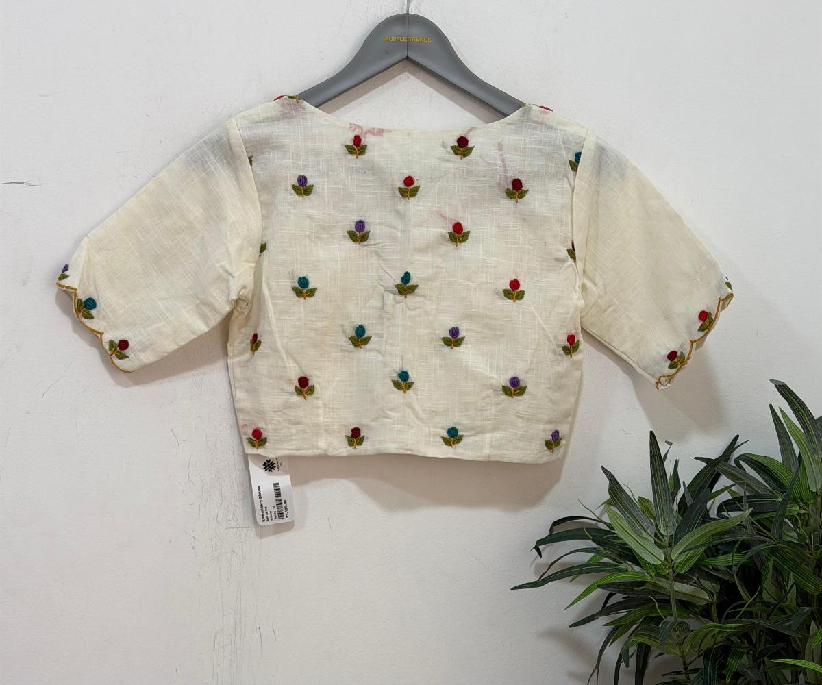 Embroidery Blouse White