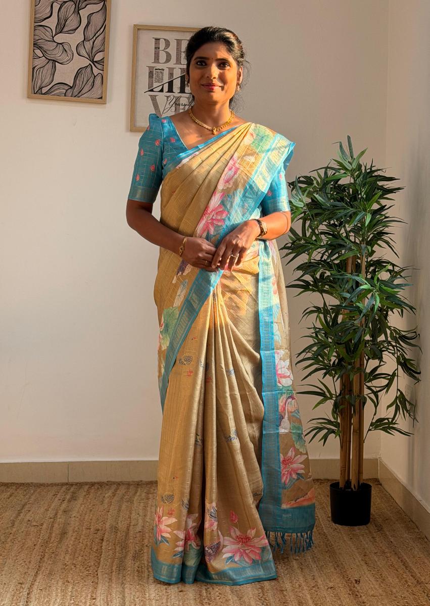 Chenoori Silk With Ready Wear Blouse