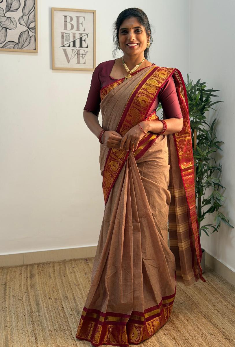 Yalini South Cotton With Ready Wear Blouse